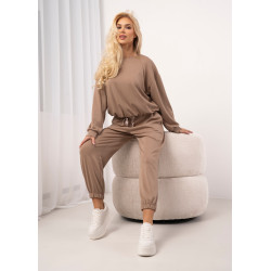 Komplet dresowy z bluzą typu bombka i spodniami jogger