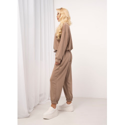 Komplet dresowy z bluzą typu bombka i spodniami jogger