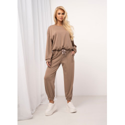 Komplet dresowy z bluzą typu bombka i spodniami jogger