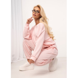 Komplet dresowy z bluzą typu bombka i spodniami jogger