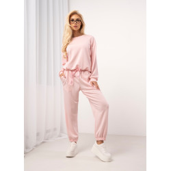 Komplet dresowy z bluzą typu bombka i spodniami jogger