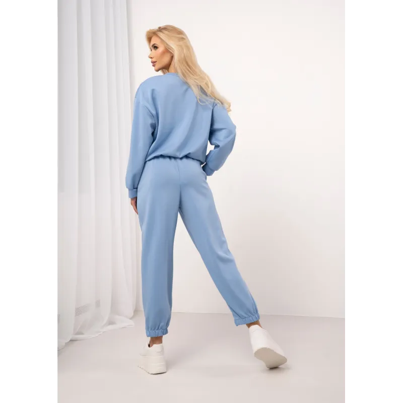 Komplet dresowy z bluzą typu bombka i spodniami jogger