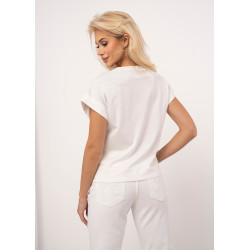 Bluzka z kolorową grafiką psów i napisem