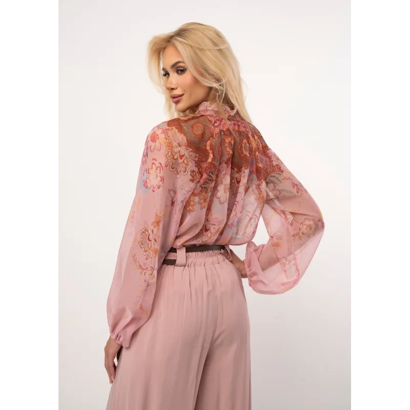 Szyfonowa bluzka w kwiaty