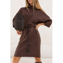 SWETROWA SUKIENKA Z GOLFEM I WIĄZANIEM W TALII