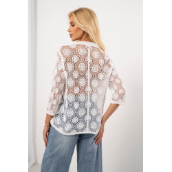 Koszula z koronki gipiurowej w kwiatowe wzory