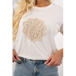 Bluzka boho z szydełkowym detalem i koronką