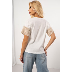 Bluzka boho z szydełkowym detalem i koronką