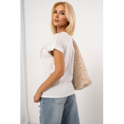 Bawełniana koszulka z koronkowym sercem