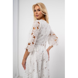 Koronkowy komplet z kwiatowym wzorem