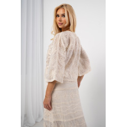 Bluzka boho z haftem i szerokimi rękawami | Hurtownia internetowa odzieży damskiej