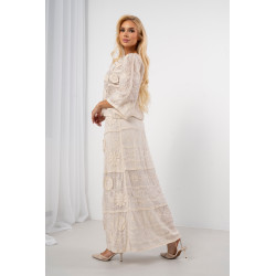 Długa spódnica boho z ozdobnym haftem | Hurtownia odzieży damskiej do butiku