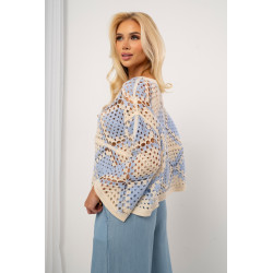 Ażurowa bluzka w geometryczne wzory | Hurtownia odzieży damskiej prosto z Włoch