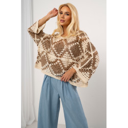 Ażurowa bluzka w geometryczne wzory | Hurtownia odzieży damskiej prosto z Włoch