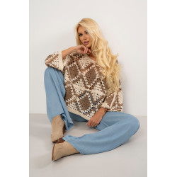Ażurowa bluzka w geometryczne wzory | Hurtownia odzieży damskiej prosto z Włoch