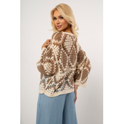 Ażurowa bluzka w geometryczne wzory | Hurtownia odzieży damskiej prosto z Włoch