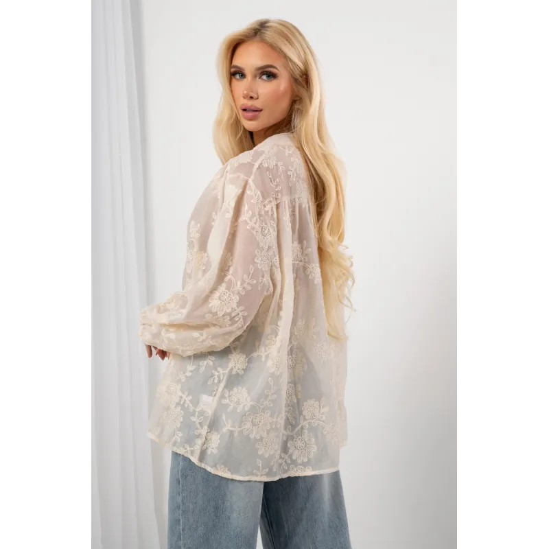 Haftowana bluzka boho ze stójką | Hurtownia odzieży damskiej na sztuki