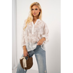 Haftowana bluzka boho ze stójką | Hurtownia odzieży damskiej na sztuki