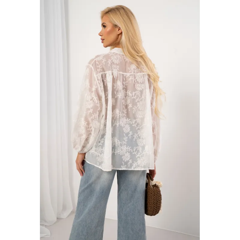Haftowana bluzka boho ze stójką | Hurtownia odzieży damskiej na sztuki