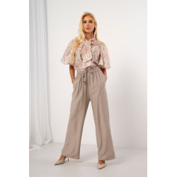 Spodnie typu palazzo z ozdobnym sznurkiem | Hurtownia odzieży damskiej online
