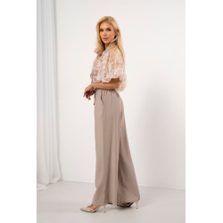 Spodnie typu palazzo z ozdobnym sznurkiem | Hurtownia odzieży damskiej online