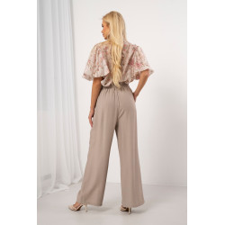 Spodnie typu palazzo z ozdobnym sznurkiem | Hurtownia odzieży damskiej online