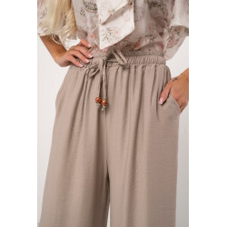 Spodnie typu palazzo z ozdobnym sznurkiem | Hurtownia odzieży damskiej online