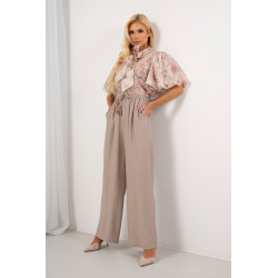 Spodnie typu palazzo z ozdobnym sznurkiem | Hurtownia odzieży damskiej online