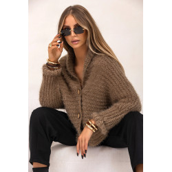 OVERSIZOWY KARDIGAN Z DUŻYMI GUZIKAMI