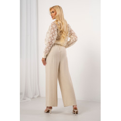 Spodnie typu palazzo z ozdobnym sznurkiem | Hurtownia odzieży damskiej online