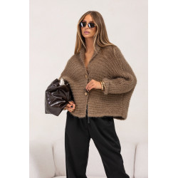 OVERSIZOWY KARDIGAN Z DUŻYMI GUZIKAMI