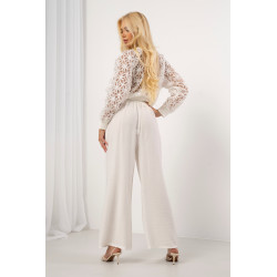 Spodnie typu palazzo z ozdobnym sznurkiem | Hurtownia odzieży damskiej online