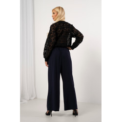 Spodnie typu palazzo z ozdobnym sznurkiem | Hurtownia odzieży damskiej online