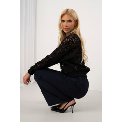 Spodnie typu palazzo z ozdobnym sznurkiem | Hurtownia odzieży damskiej online