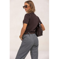 BASICOWY SWETER Z KRÓTKIM RĘKAWEM