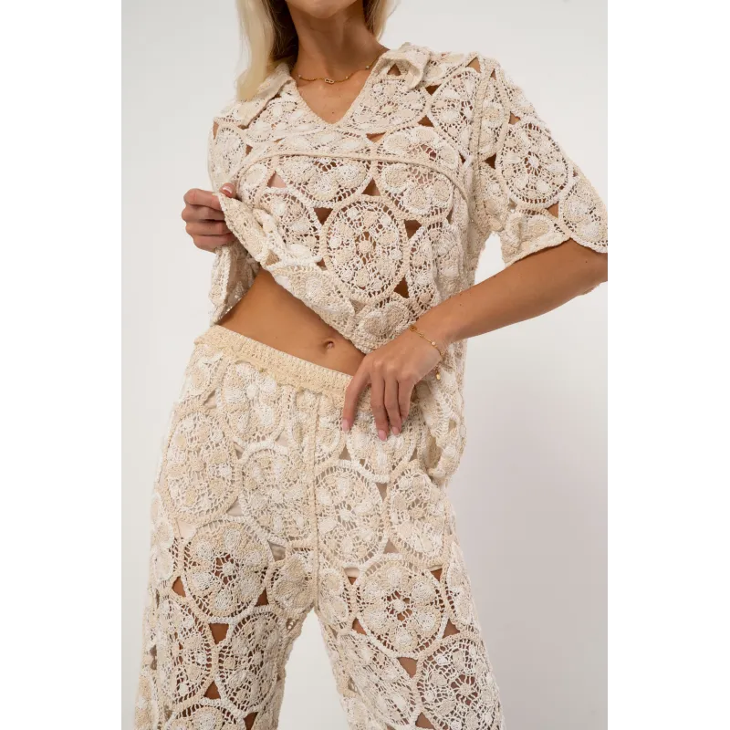 Ażurowy komplet w stylu boho