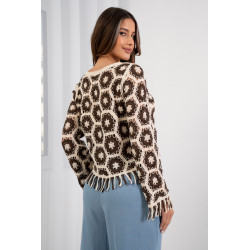 Ażurowa bluzka boho z frędzlami