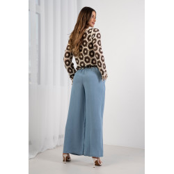 Luźne spodnie z elastycznym pasem i wiązaniem