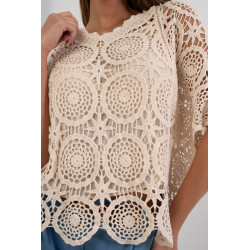Ażurowa bluzka z ozdobnym splotem