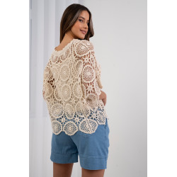 Ażurowa bluzka z ozdobnym splotem