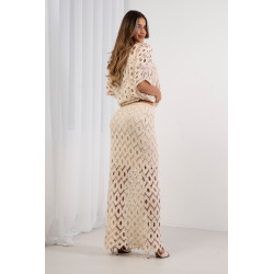 Ażurowa spódnica maxi z geometrycznym wzorem
