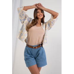 Ażurowy kardigan o luźnym kroju