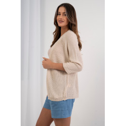 Kardigan o waflowym splocie