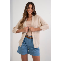 Kardigan o waflowym splocie