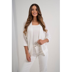 Kardigan o waflowym splocie