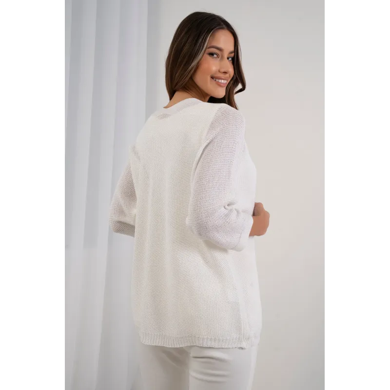 Kardigan o waflowym splocie