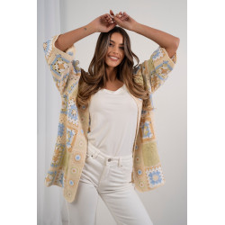 Ażurowy kardigan w stylu boho