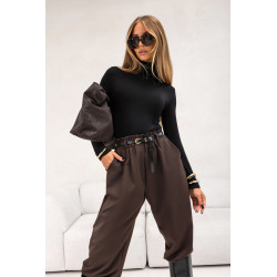 DOPASOWANA BLUZKA BASIC  Z GOLFEM