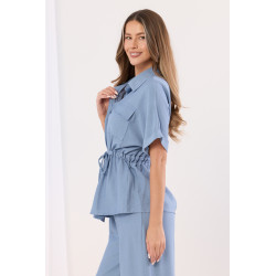 Koszula z regulowaną talią i krótkim rękawem