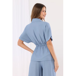 Koszula z regulowaną talią i krótkim rękawem